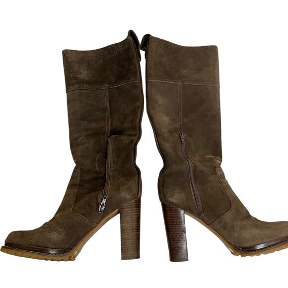 Tory Burch Women's Brown Suede Leather Heeled Boots Size 8.5M - Picture 4 of 11